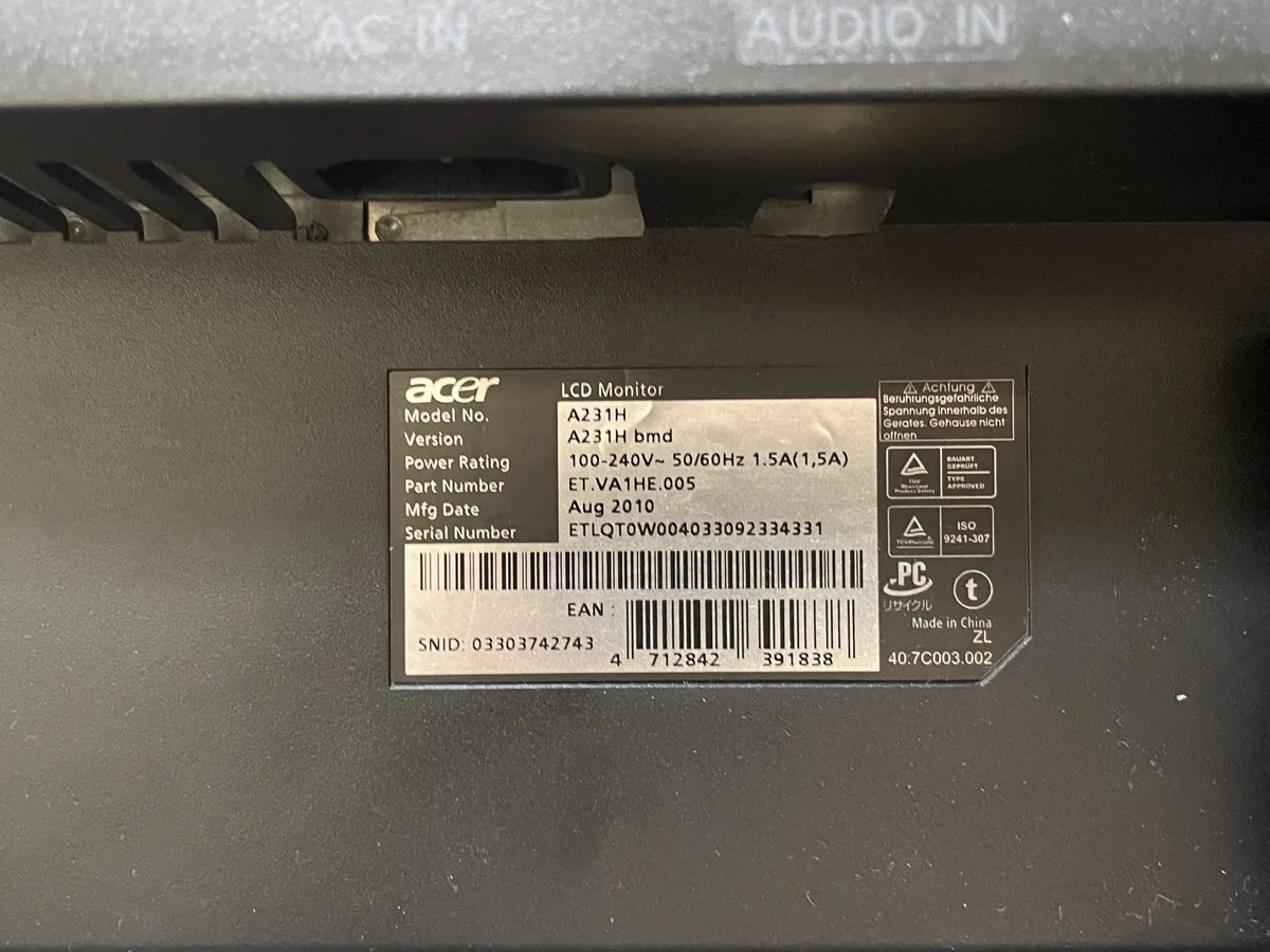 23" Монитор Acer A231Hbmd - фото 3