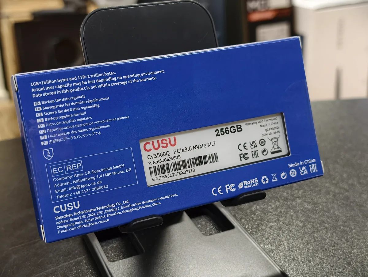 CUSU 256 Гб M.2 SSD (новый) - фото 2